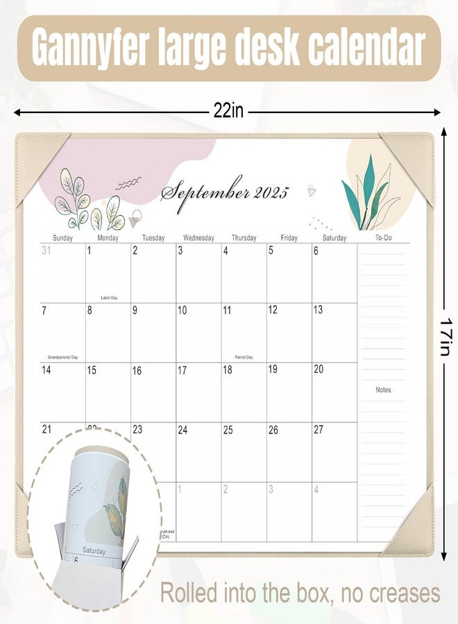 Gannyfer Large Desk Calendar 2025-2026 with Desktop Mat,22" x 17" Desktop Pad Calendar, 18 Month Table Calendar from July 2025 to Dec 2026, Office Supplies Perfect for Home School and Office - Gray - Image 2